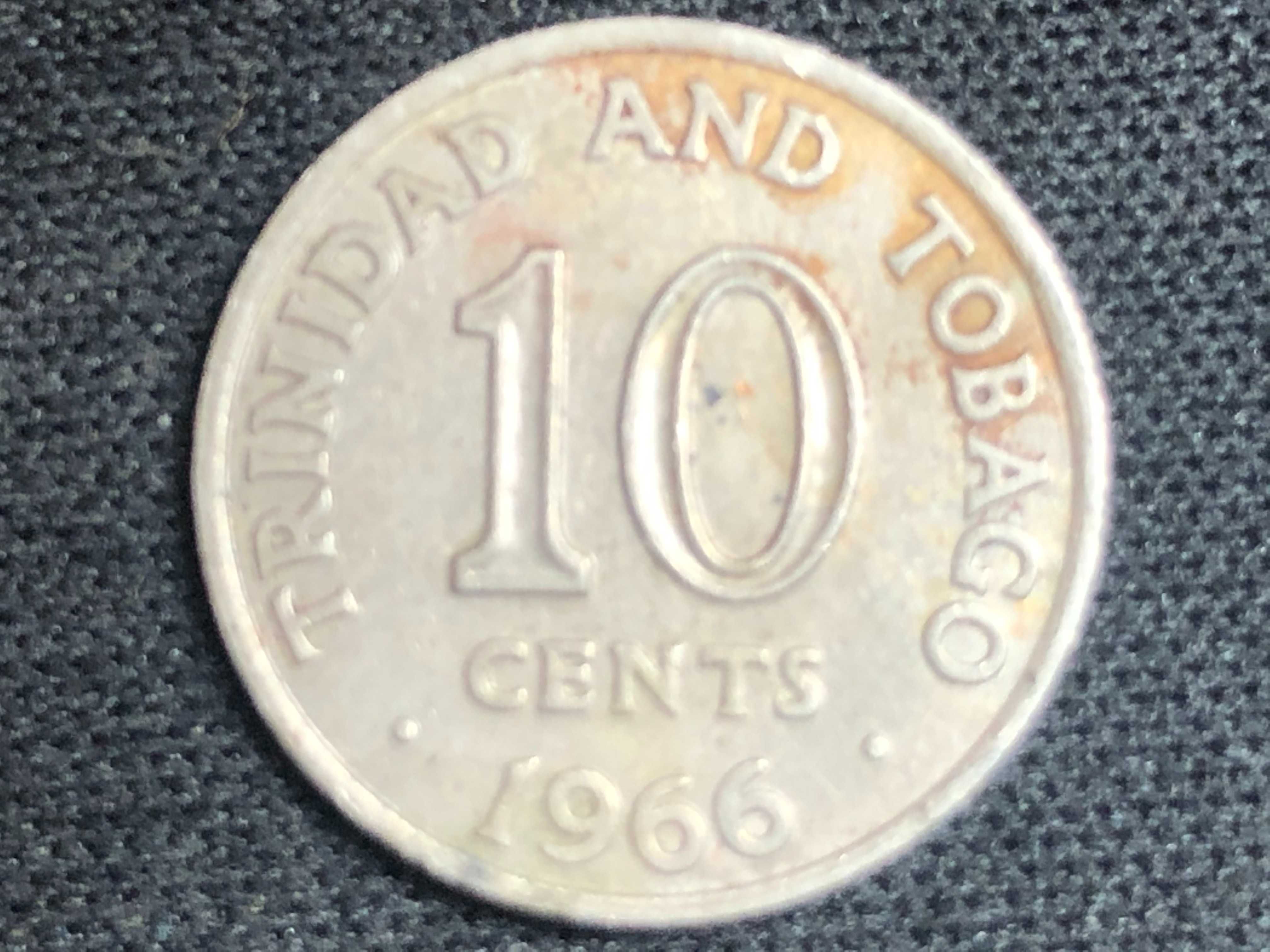 Lote de 2 Moedas Trinidad e Tobago 5 e 10 cents