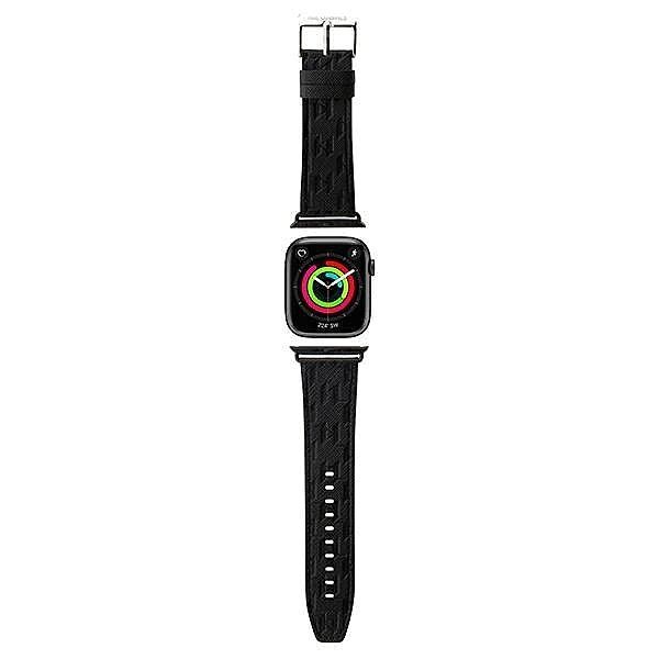 Pasek Karl Lagerfeld Saffiano Monogram na Apple Watch 38/40/41mm - cza