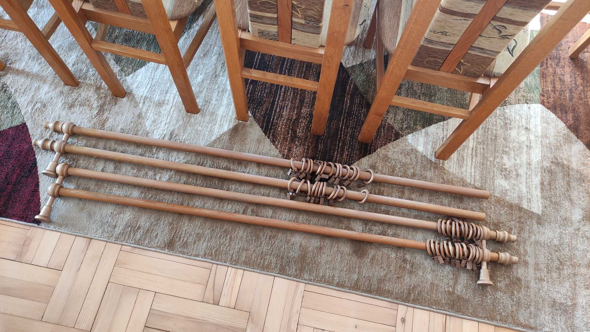 Karnisz drewniany podwójny 300cm fi 29mm