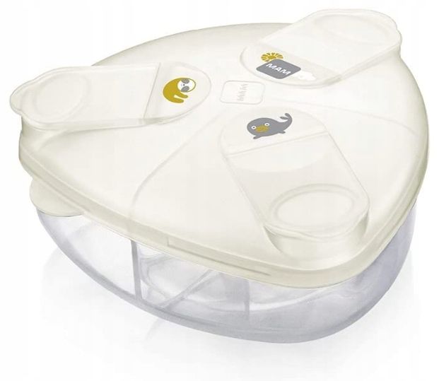 Pojemnik Na Mleko W Proszku Dla Niemowląt 0M+ Dozownik 3 Komory Mam