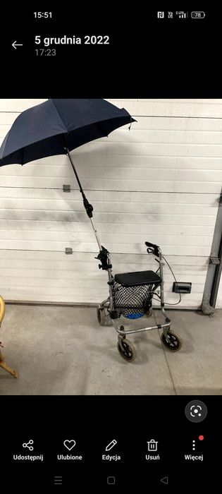 Wózek inwalidzki rolator balkonik chodzik