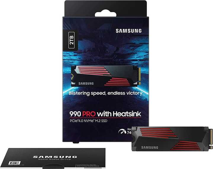 SSD накопичувач Samsung 990 PRO з радіатором, 2TB, MZ-V9P2T0CW