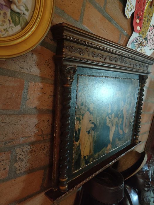 Quadro religioso antigo.
Quadro lindíssimo com desenhos religiosos...c