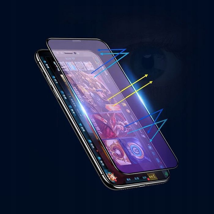 Szkło Hartowane Anti-Blue Light Do Samsung A21S Z Czarną Ramką