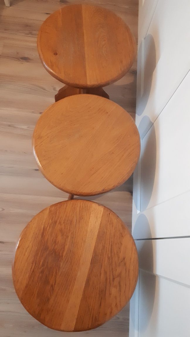 Taboret/stołek drewniany
