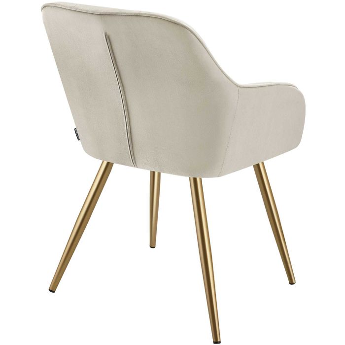 Krzesło do jadalni Marilyn kremowy/złoty OUTLET