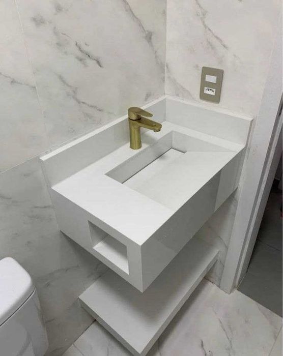 Раковины и декор из керамогранита, полки, мыльницы на заказ