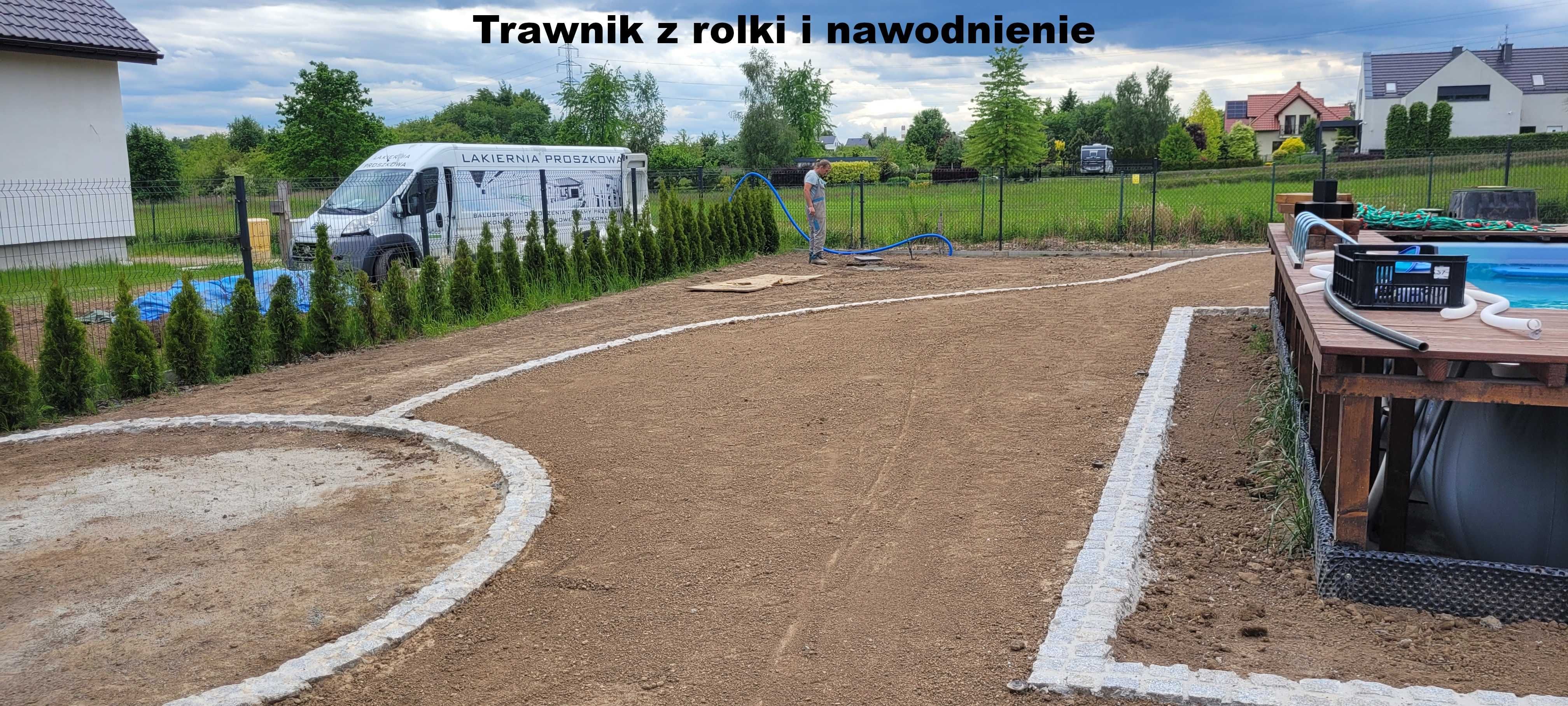 Trawniki z siewu i rolki Systemy nawadniające Glebogryzarka separacyj
