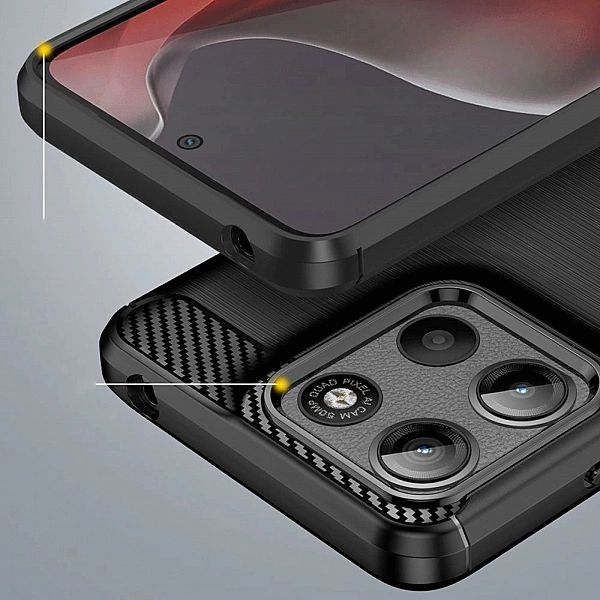 Etui Tech-Protect TPUCarbon na Motorola Moto G15 / G15 Power - czarne