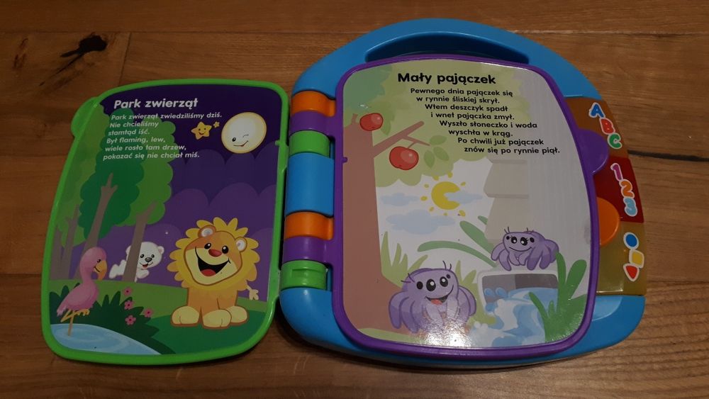 Interaktywna grająca książka z wierszykami fisher price