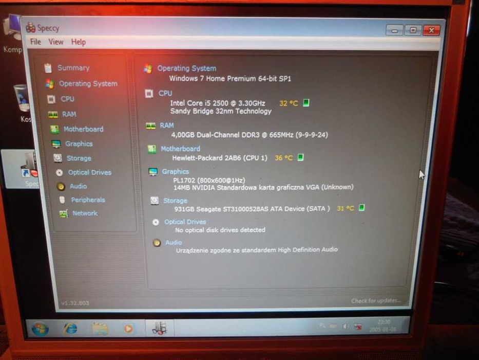 HP Pavilion P6000 p6720de core i5 3.3 GHz DDR3 4GB HDD 1TB