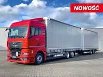 MAN TGX 26.470 / ZESTAW TANDEM 120M3 / 7,75 M + 7,75 M  skrętna 3 oś jumbo przestrzenny