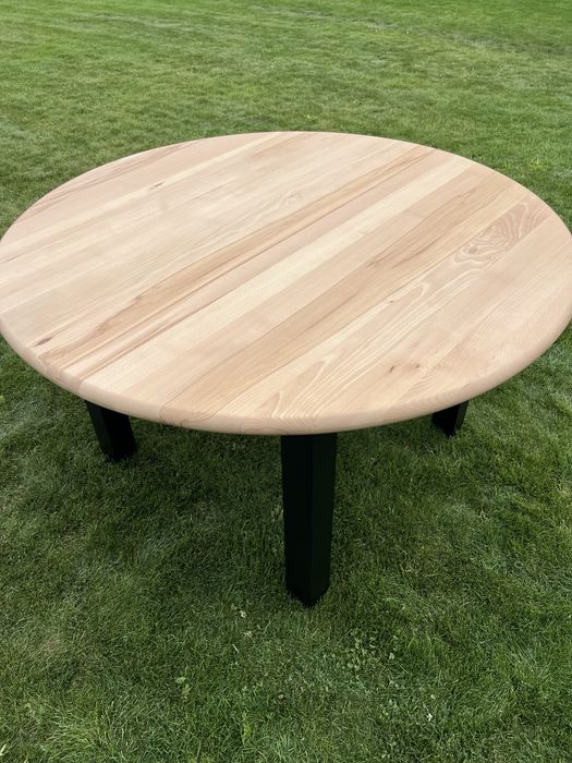 Stol drewniany okragly bukowy 128cm od ręki