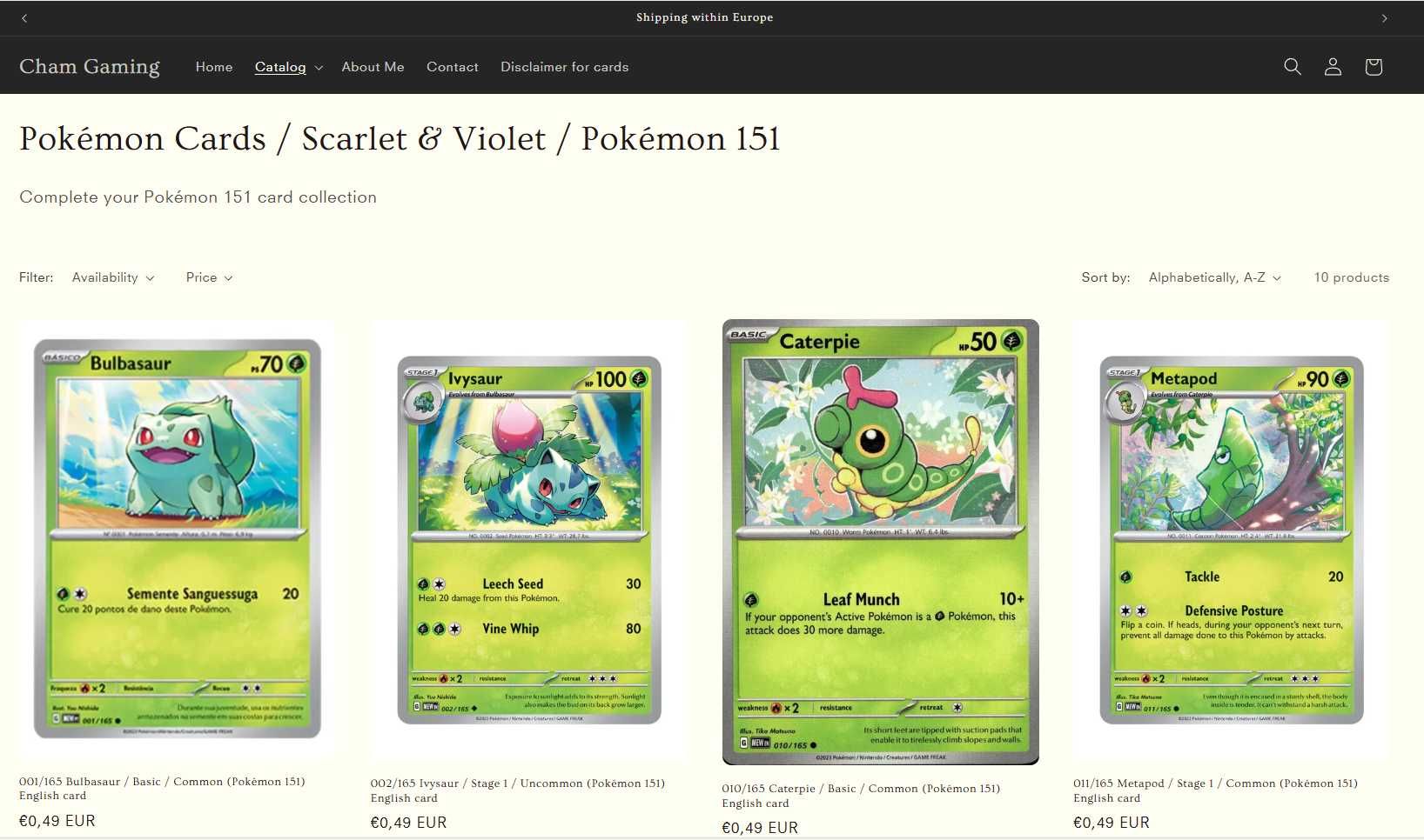Pokemon 151 (scarlet & Violet) cartas