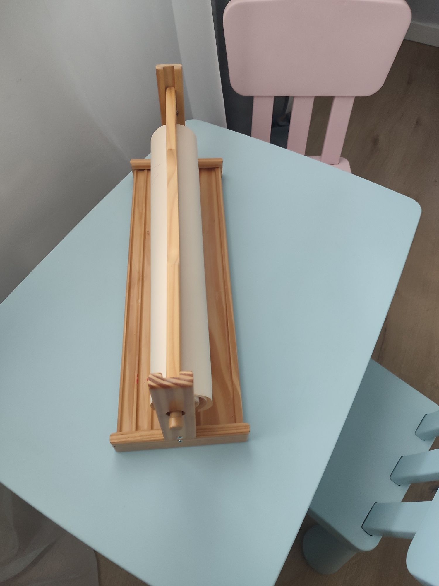 Stolik krzesełka uchwyt MALA zestaw Mammut Ikea róż niebieski