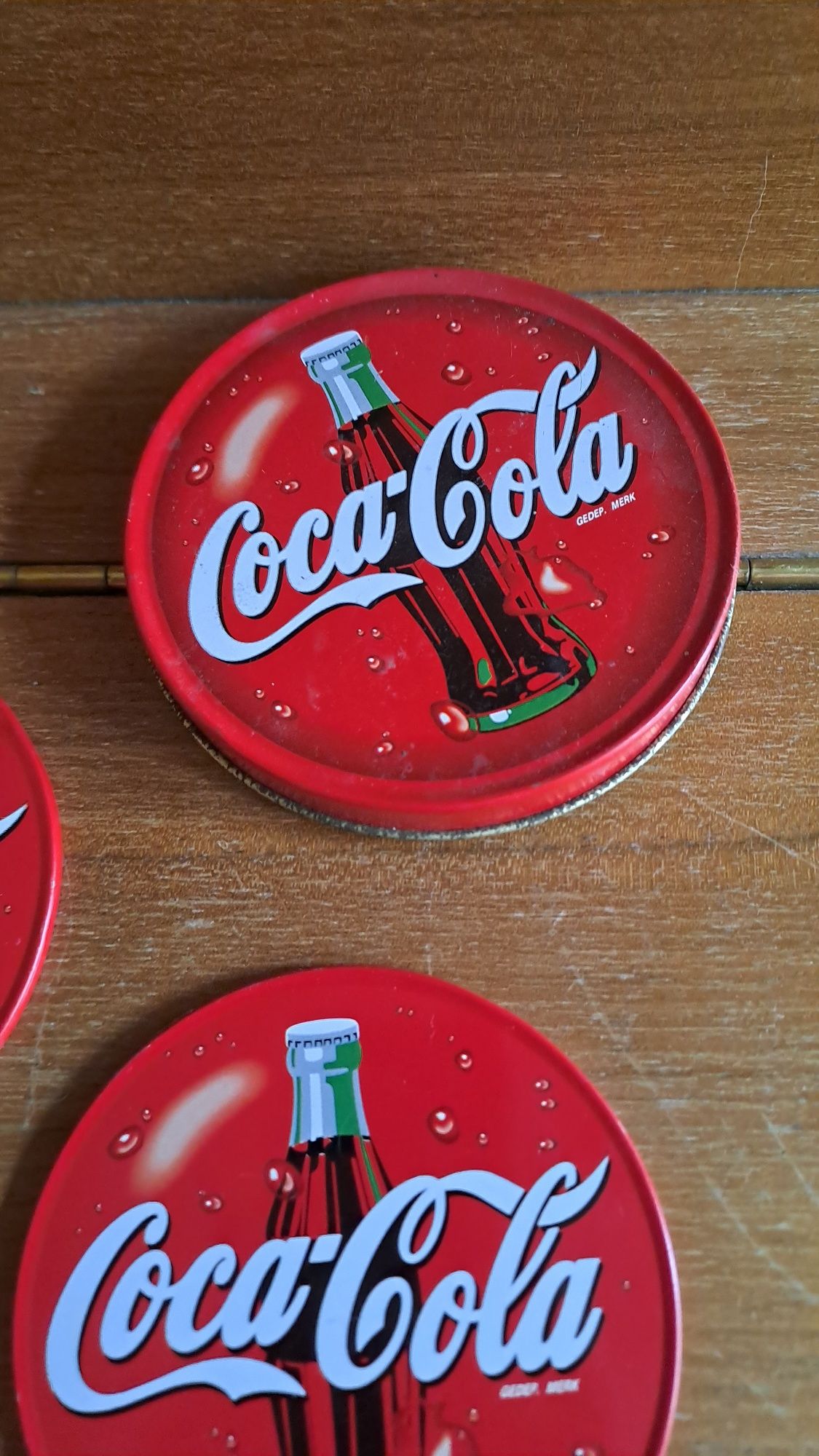 Wyjątkowe stare podkładki na napoje coca cola
