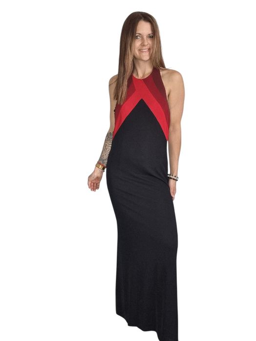 Czarno Bordowa sukienka angie rozmiar M/L