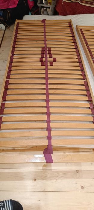 Dwa regulowane stelaże 80x200 materac 160x200 łóżko komplet