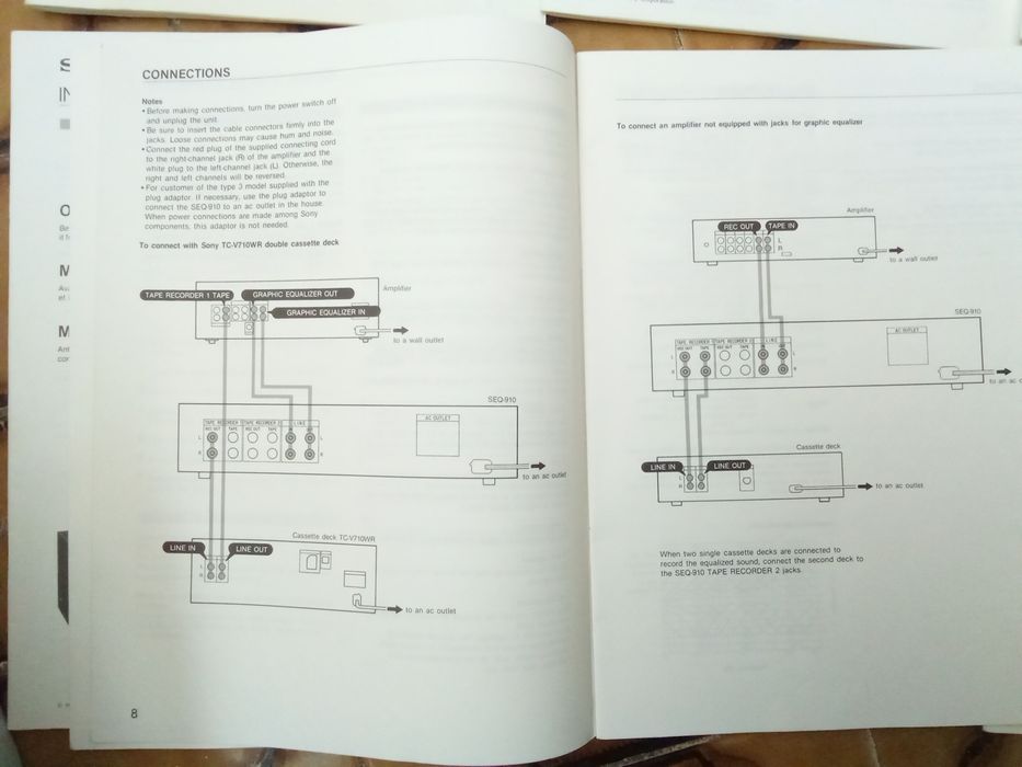 Manuais utilizador Sony TA-V710 CDP-M50 TC-V710WR