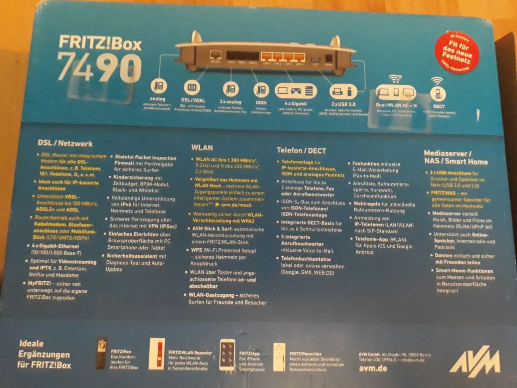 Nowy Router Fritz!Box 7490