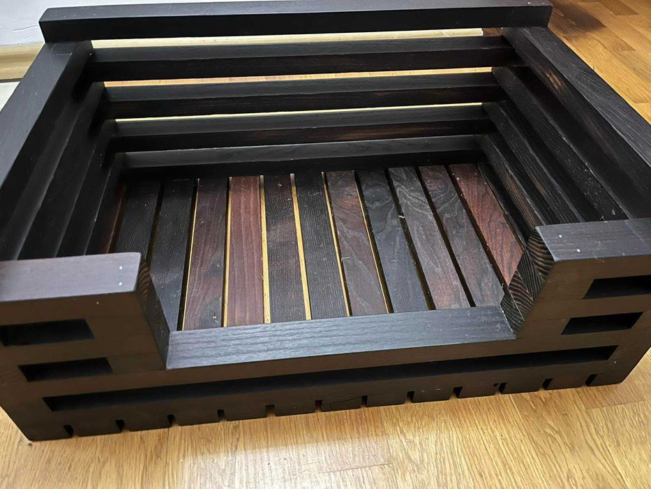 Лежак лежанка домик переноска підстилка ліжко для тварин з дерева