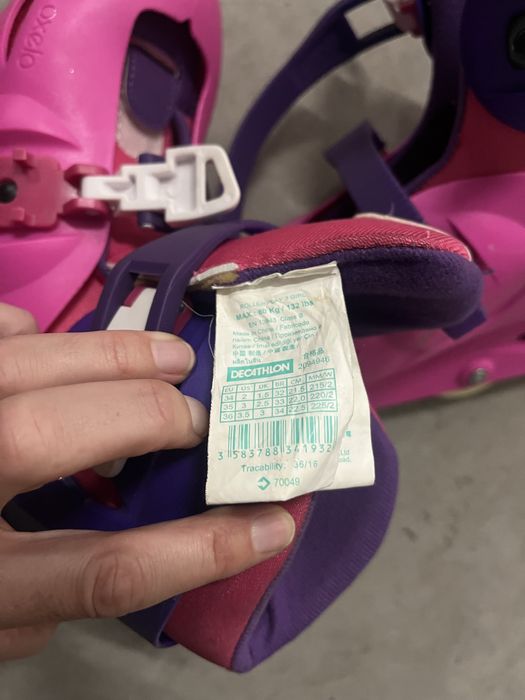 Patins de menina, em linha