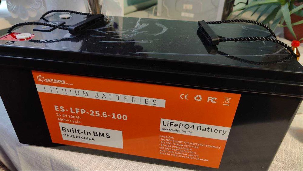 Акамулятор eKPAOWE 24V 100Ah. Літій Залізо Фосфатний LIfOPo4 + Bms