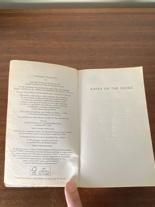 Kafka on the shore de Murakami