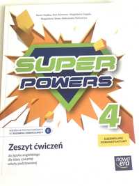 Zeszyt ćwiczeń do języka angielskiego pt.” Super Powers”.