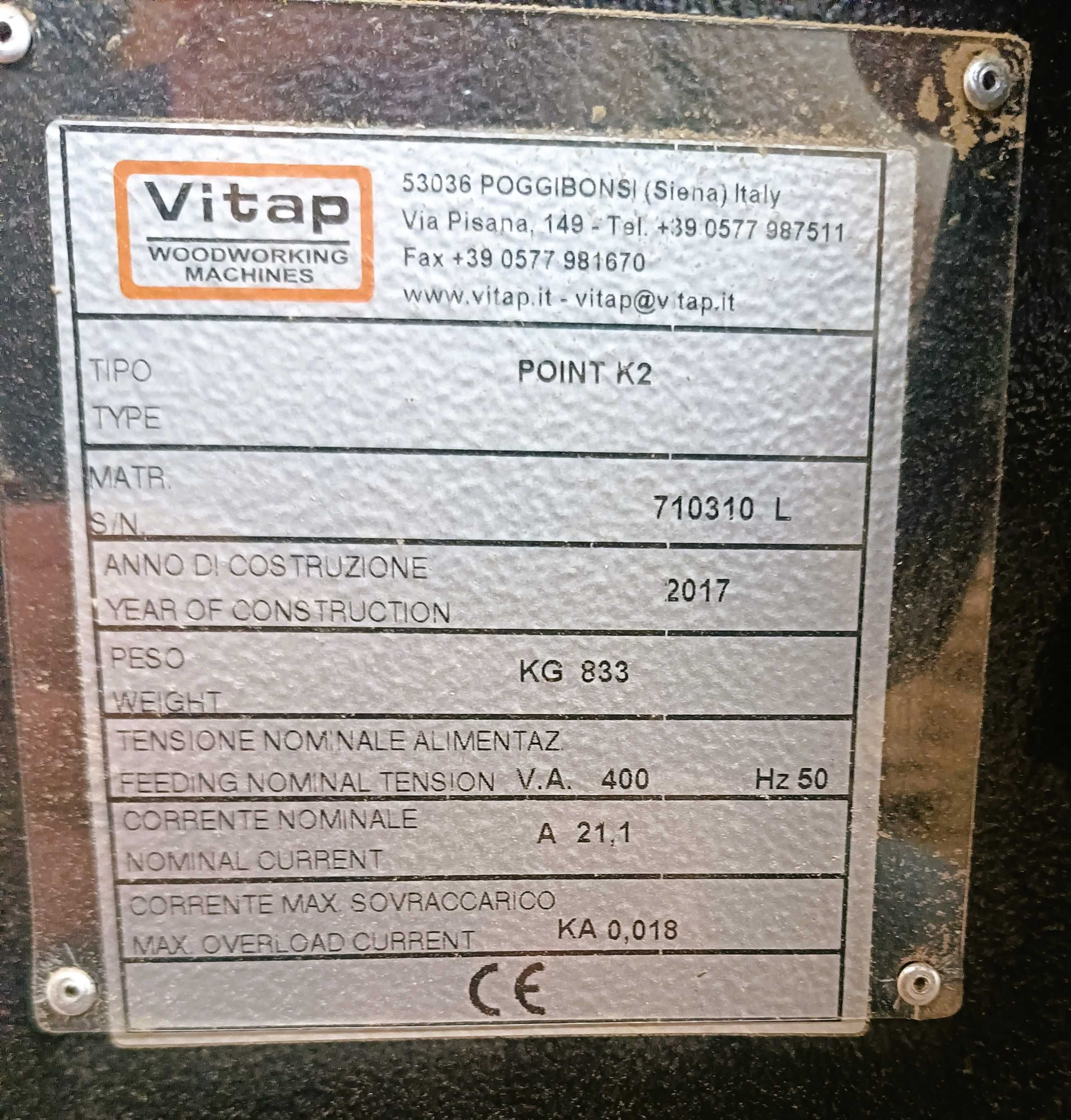 Automatyczna wiertarka CNC VITAP POINT K2 TOP 1200