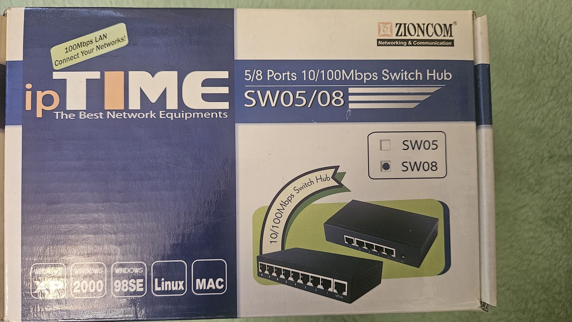 Zioncom ipTime Nowy SW08 10/100mbps Switch Hub 5 port