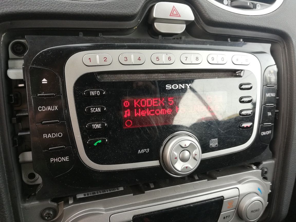 Radio Sony Ford Focus mk2 i C-max Lift Mondeo Galaxy S-max MP3 kod