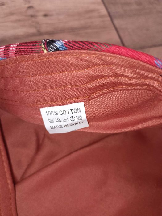Kaszkiet męski szkocka krata one size 100% bawełna