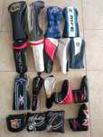 Headcover's vários drivers madeira puters
