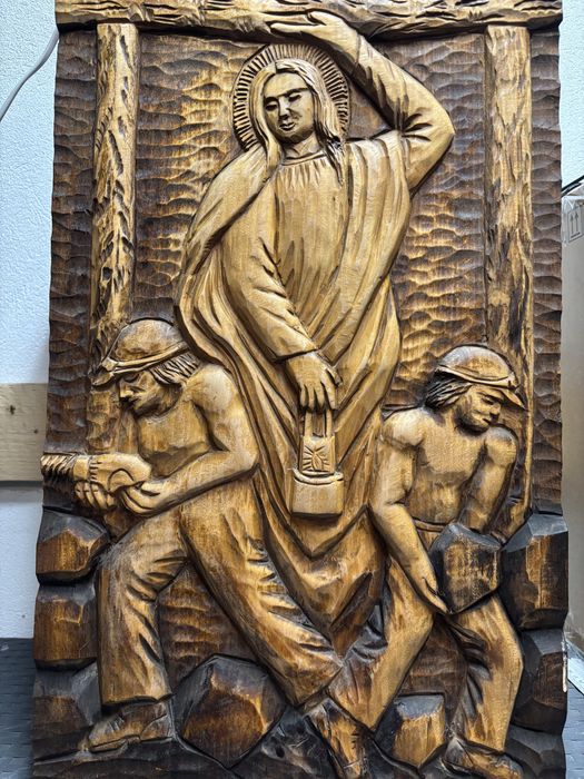 Płaskorzeźba - Św. Barbara - autor Jan Krężlok