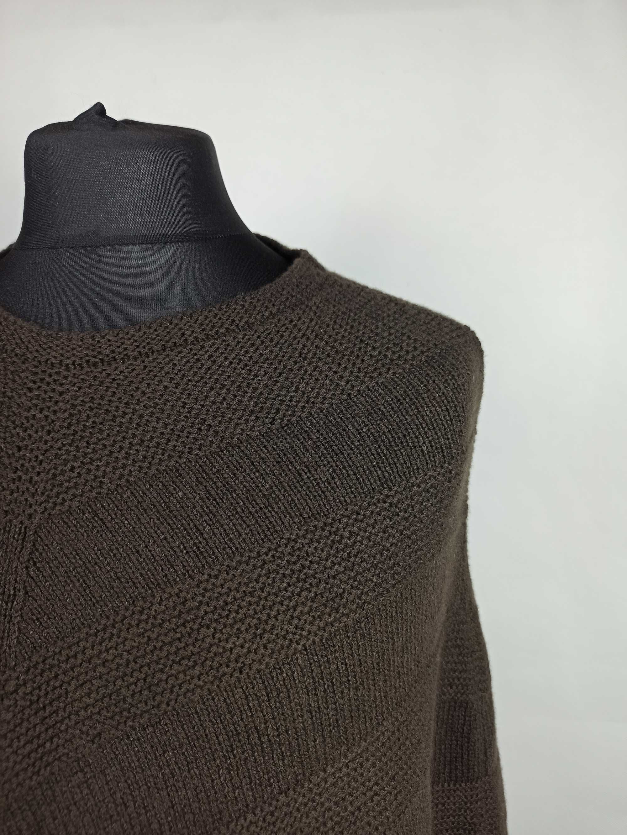 Loro Piana damskie brązowe poncho 100% kaszmir