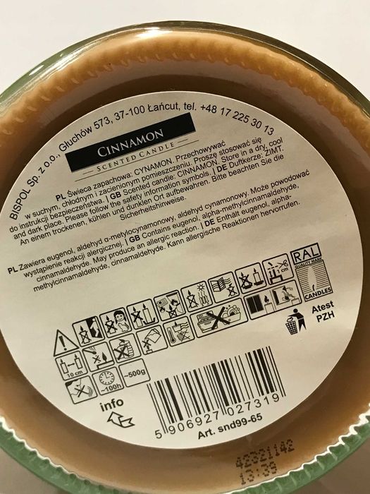 świeczka zapach do wyboru  500g Duża  100h słoik Bispol