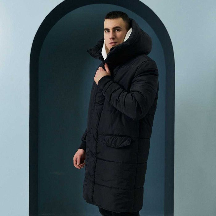 Мужская зимняя длинная парка ASOS long хаки, чоловіча зимова куртка