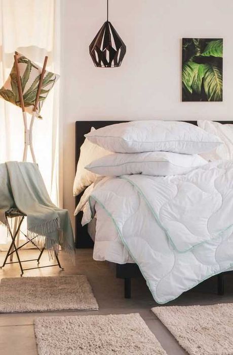 Kołdra Strefa Spania Aloes 220 x 200 cm biało-zielona