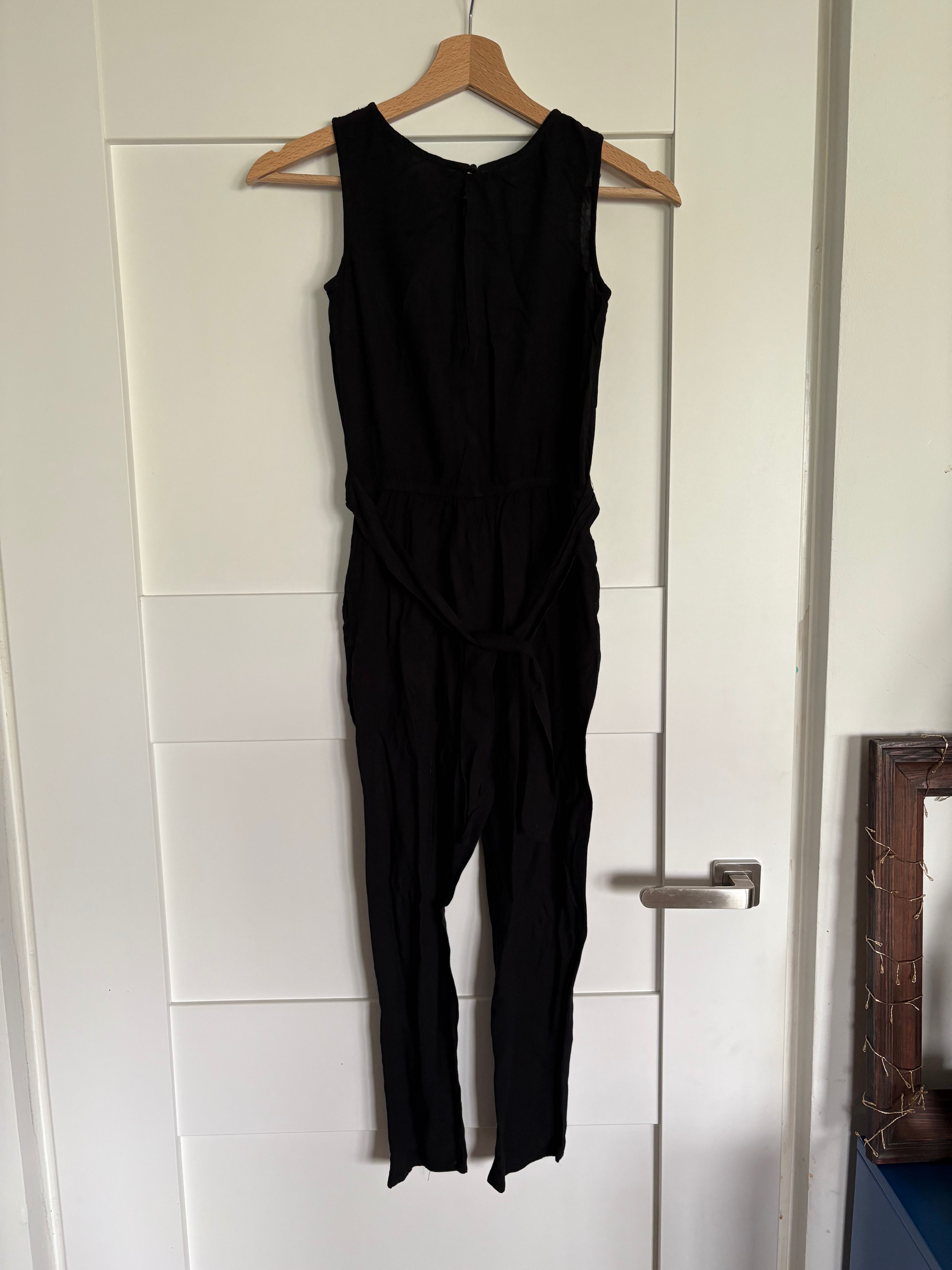 Czarny kombinezon koronka H&M r.134
