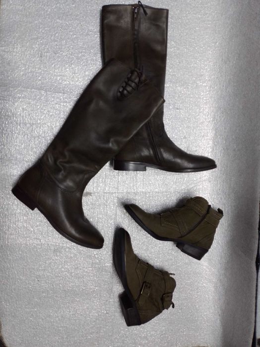 Нов.и б.у.натур.кожа FABIANI,BATA .сапоги ботинки  казаки