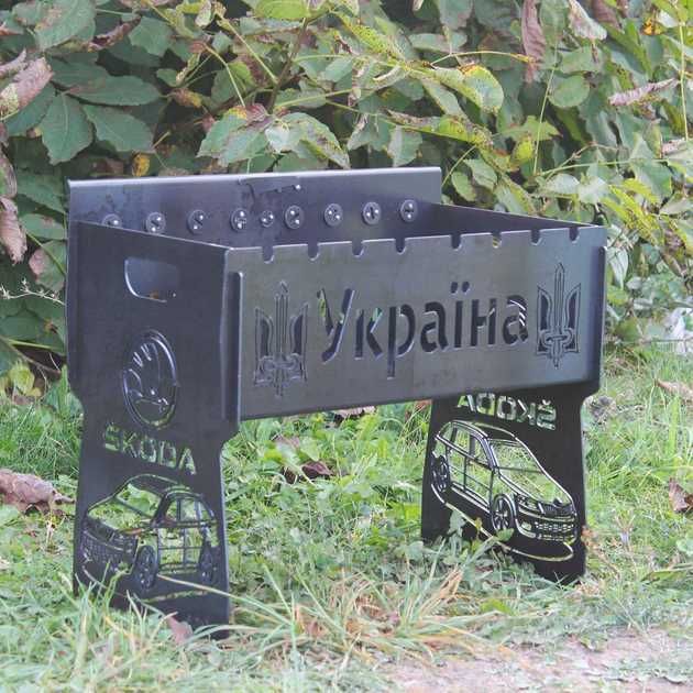 Автоматичний мангал з мотором та індивідуальним гравіюванням розбірний