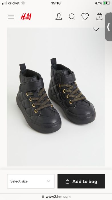 Кеди хайтопи h&m