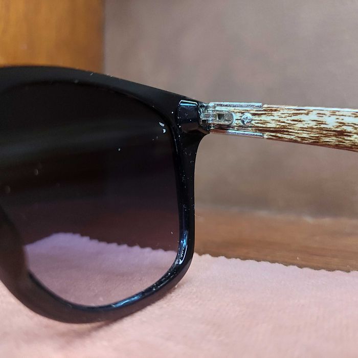 Сонцезахисні окуляри RaiSun класичної форми wayfarer, дужки під дерево