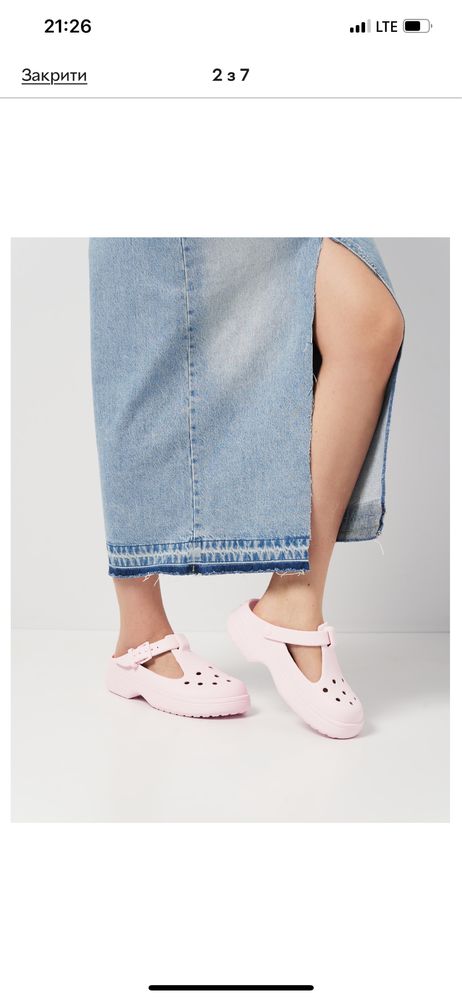 Модель цього року !! Crocs Classic Mary Jane Clog W 11, pink milk