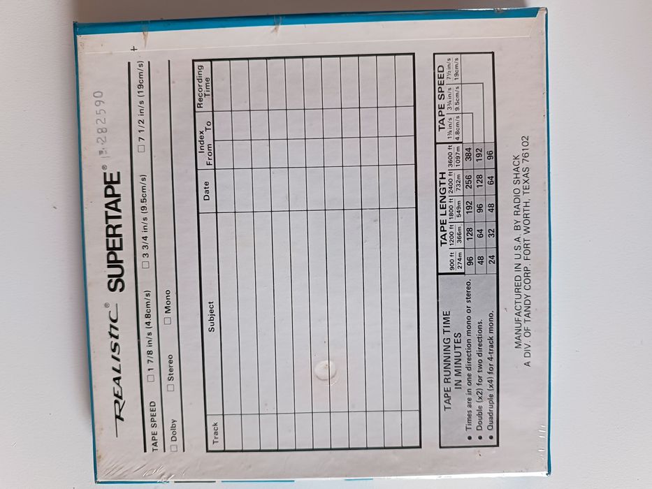 Fita de gravação áudio para sistemas reel to reel bomine