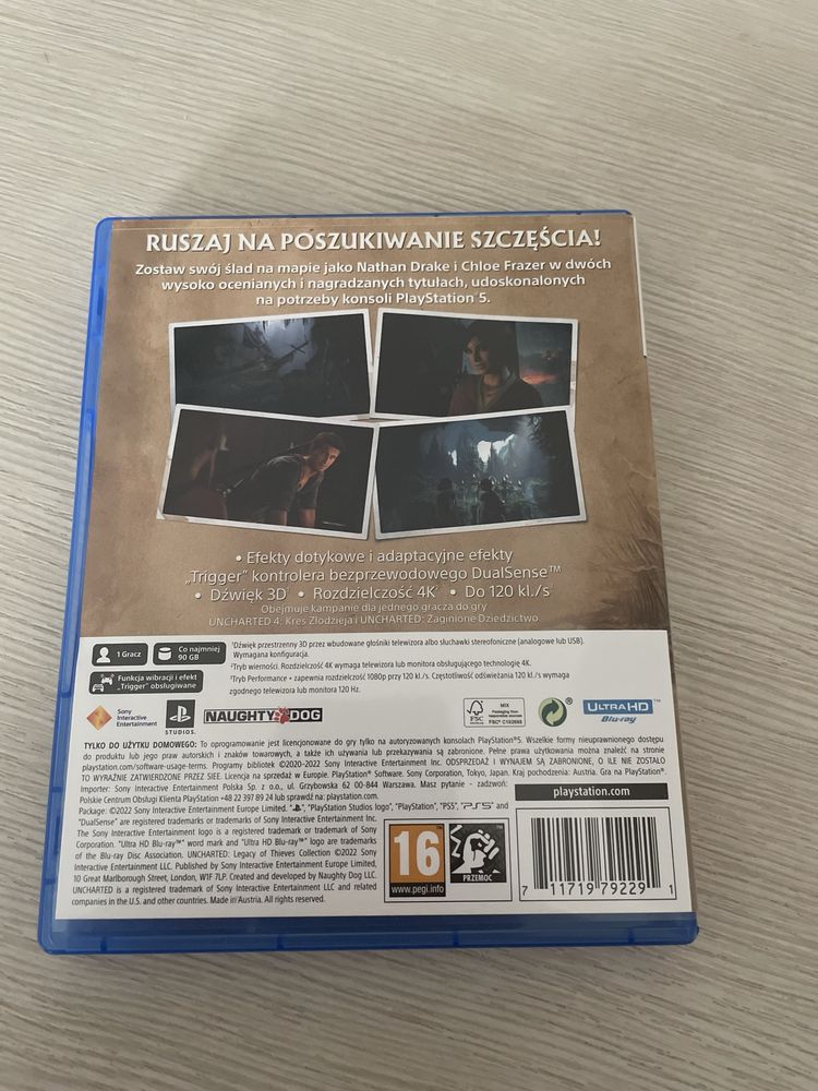 Uncharted Kolekcja Dziedzictwo Zlodziei Remastered PS5