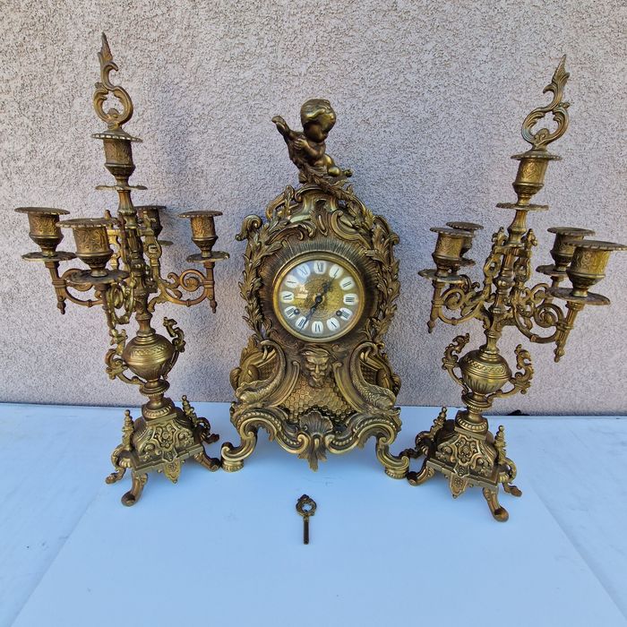 Elegancki, zabytkowy zegar ,wys 53 cm