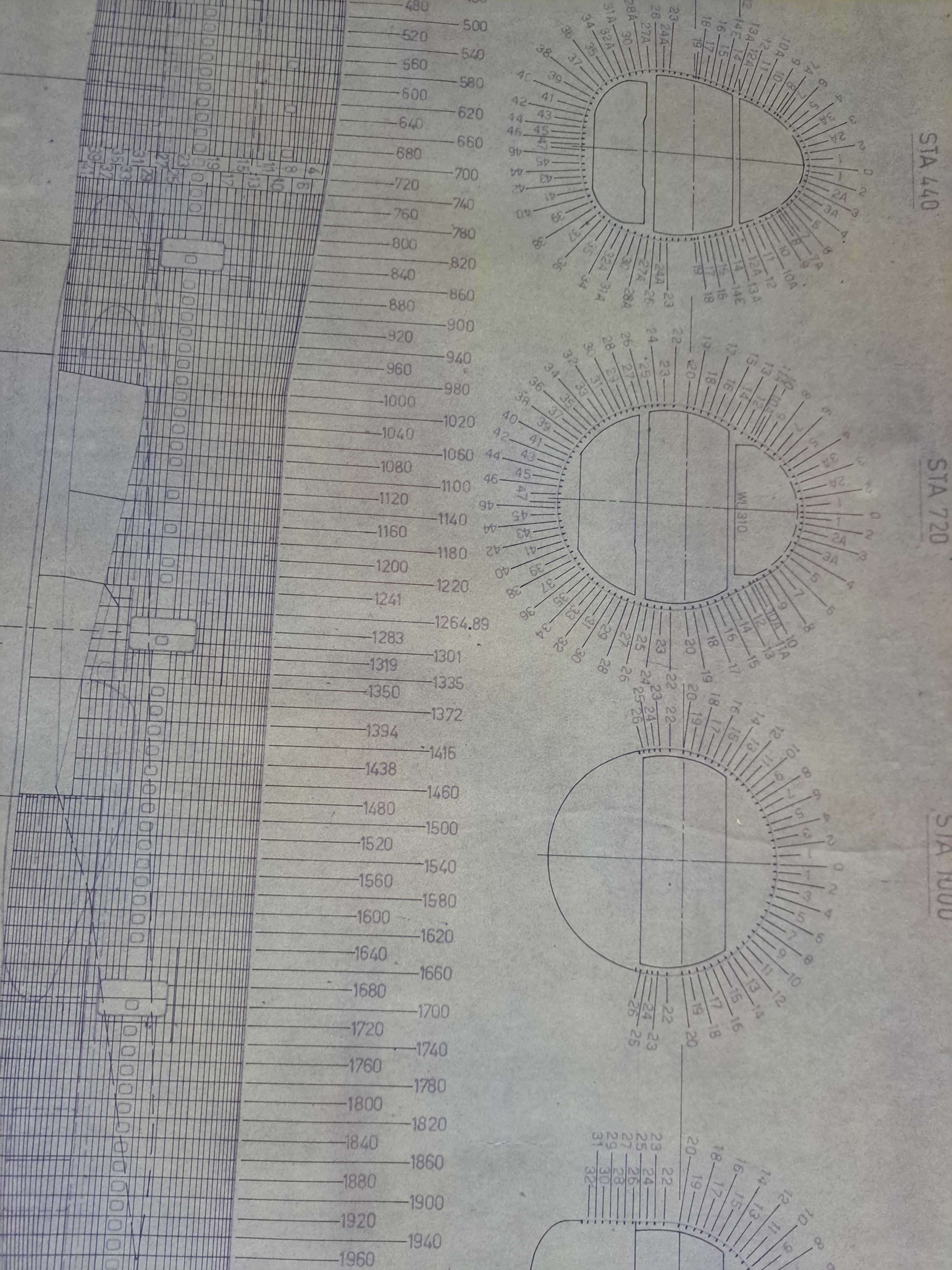 "Poster" Boeing 767 - Diagrama das Estações (1976) (Avião)