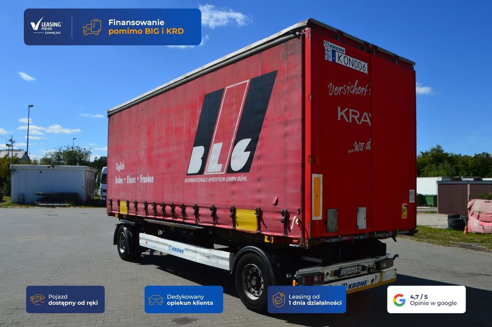 Krone AZ  [13923] Przyczepa kontenerowa z zabudową BDF-firana, 18 europalet
